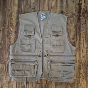 Uncle Milty Khaki Fishing Vest Size Medium